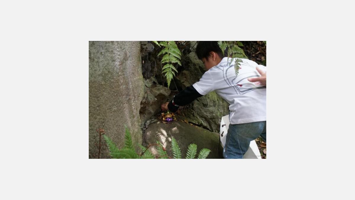 Chasse aux oeufs lors du déjeuner sur l'herbe