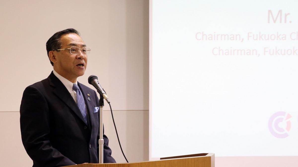 Seiji Isoyama, Président de la CCI de Fukuoka, du Fukuoka Convention & Visitors Bureau et du Club des Partenaires de la France dans le Kyushu