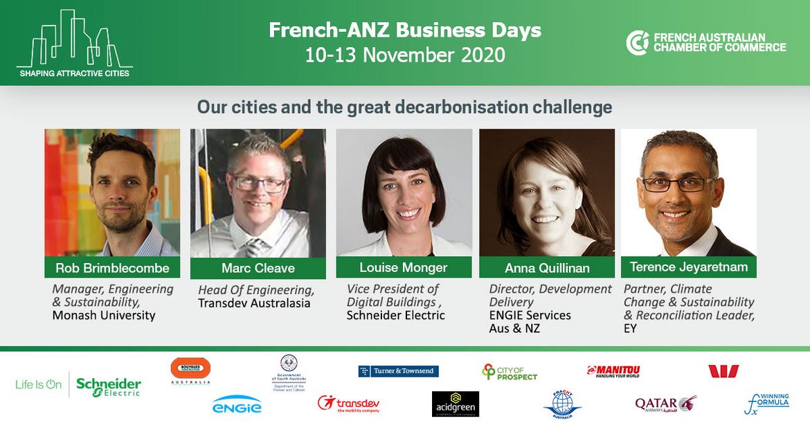 Conference our cities and the great decarbonisation challenge banner