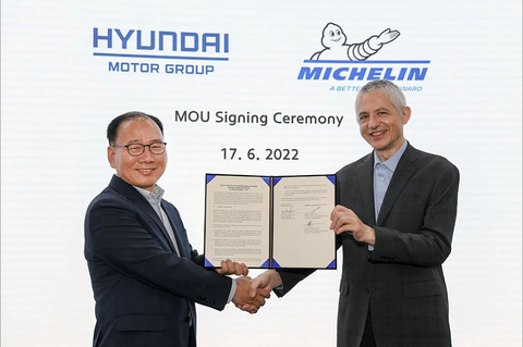 Michelin signs an MoU with Hyundai Group to develop premium EV tires Michelin signs an MoU with Hyundai Group to develop premium EV tires