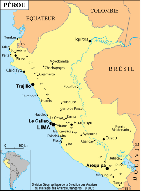 Carte du Pérou