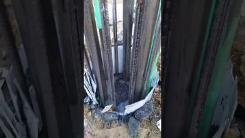 Recépage des pieux avec Recépieux - Chantier du viaduc de PULVERMÜHL à Luxembourg