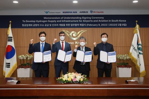 Airbus, Air Liquide, Korean Air and Incheon International Airport partner to pioneer the use of hydrogen in the decarbonization of the aviation sector in Korea Airbus, Air Liquide, Korean Air and Incheon International Airport partner to pioneer the use of hydrogen in the decarbonization of the aviation sector in Korea