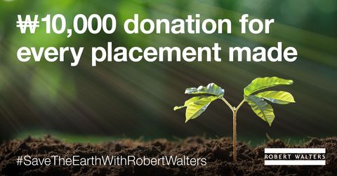 Robert Walters Korea Pledges 10,000-won Donation for Every Placement Made to Support Local Sustainability Robert Walters Korea Pledges 10,000-won Donation for Every Placement Made to Support Local Sustainability