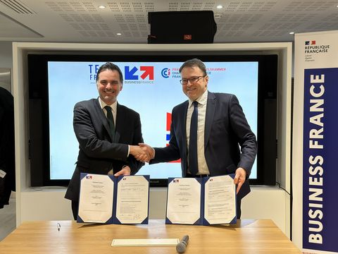 Photo: Laurent Saint-Martin, CEO of Business France and Vincent Dessale, President of the CCFN.