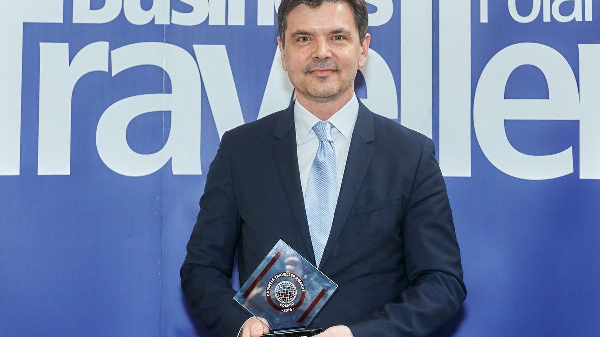 Frantisek Siling przyjmuje nagrode dla AFKL Business Traveller Awards 2017