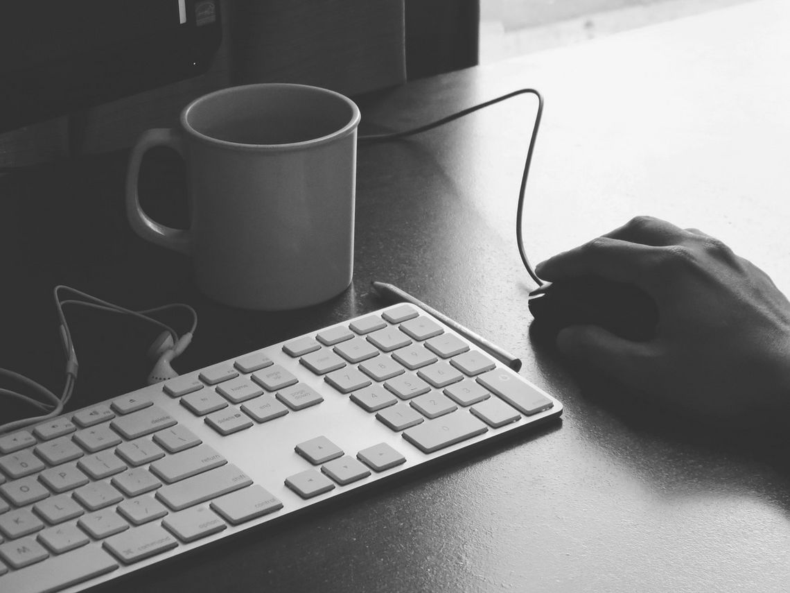 Desk with mouse