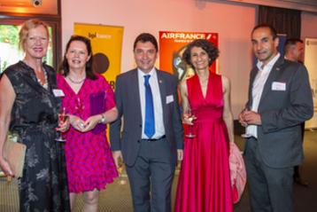 Pictured l to R:  Cliona McGowan (Director, France Ireland Chamber of Commerce), Mary Honohan (International Tax Partner, PwC), Senator Olivier Cadiç (UDI senator for French citizens living abroad), Annie Réa (newly elected Secretary, CCIFI Council 2019) and Mathieu Gorge (President France Ireland Chamber of Commerce).