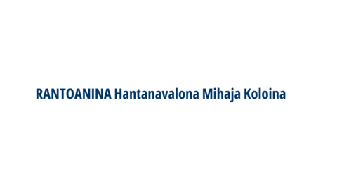 RANTOANINA HANTANAVALONA