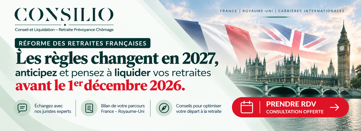 Consilio – French pension reform: the rules change in 2027. Book a free consultation with Consilio's experts before 1 December 2026.