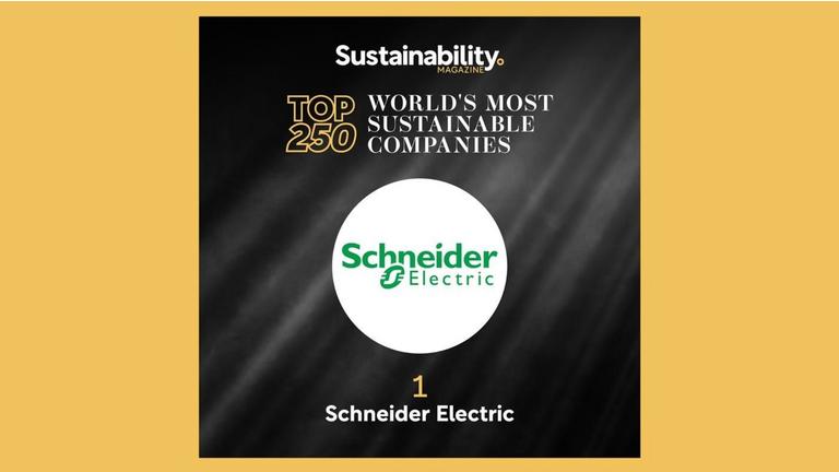 Schneider Electric Ranked #1 on Sustainability Magazine’s Top 250 Sustainability Companies 2025 List