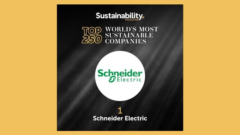 Schneider Electric Ranked #1 on Sustainability Magazine’s Top 250 Sustainability Companies 2025 List