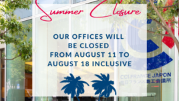 CCI France Japon : summer closure