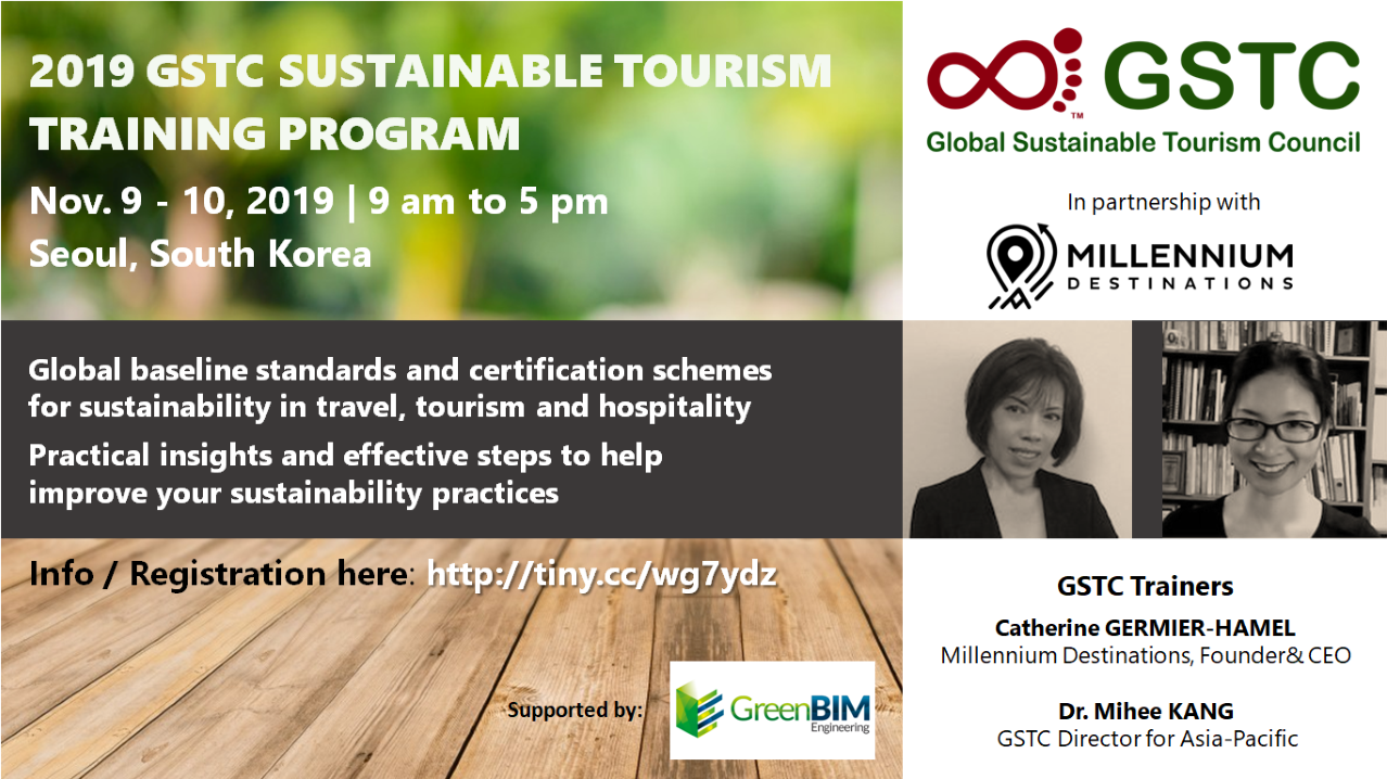 Training with Millenium Destinations at the Global Sustainable Tourism Council 2019