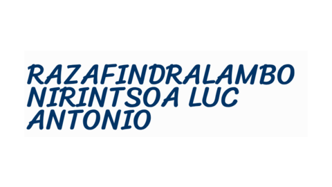 RAZAFINDRALAMBO NIRINTSOA LUC ANTONIO