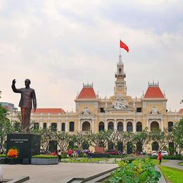 in front of People Committee's building of HCMC