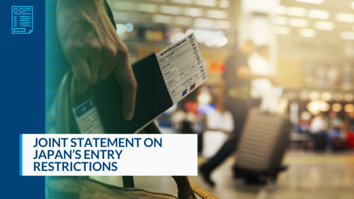 Joint Statement on Japan’s Entry Restrictions