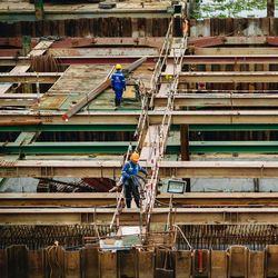 workers on construction site in Vietnam