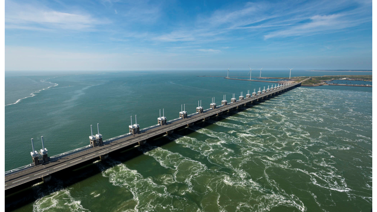 L'Oosterscheldekering (en néerlandais : Barrage de l'Escaut oriental) est le plus important ouvrage du Plan Delta. Sa longueur est de près de 9 kilomètres ! L'Oosterscheldekering (en néerlandais : Barrage de l'Escaut oriental) est le plus important ouvrage du Plan Delta. Sa longueur est de près de 9 kilomètres !