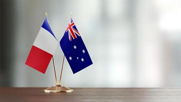 Flags of France and Australia