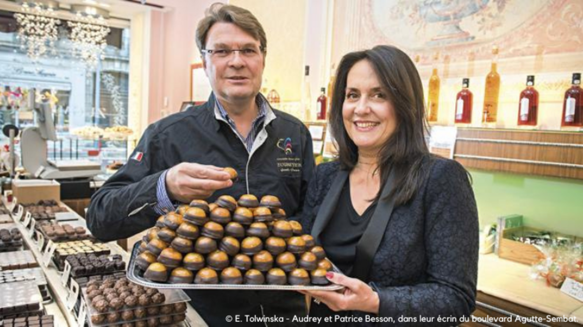 chocolats zugmeyer chocolats zugmeyer : Audrey et Patrice Besson, dans leur écrin du boulevard Agutte-Sembat.