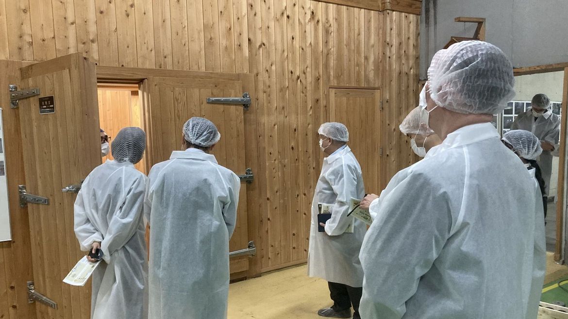 醸造の工程の一部が行われる木造の部屋