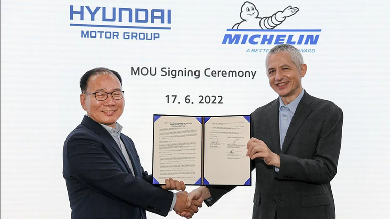 Michelin signs an MoU with Hyundai Group to develop premium EV tires