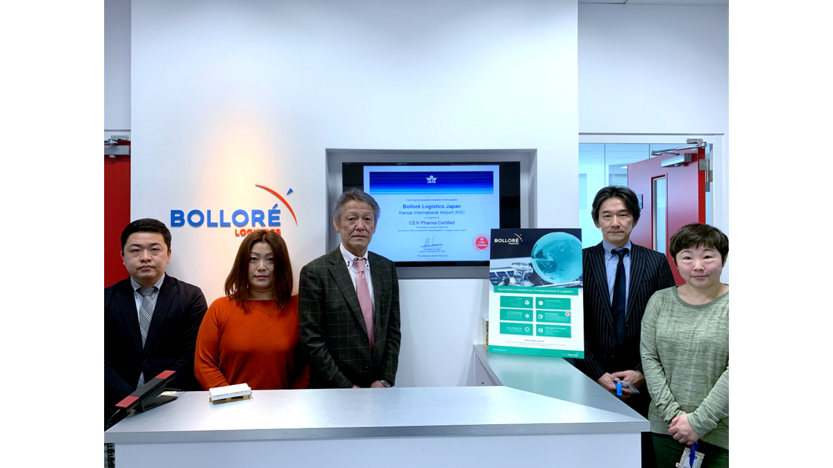 Bolloré Logisitcs Osaka obtient la certification CEIV Pharma pour sa plateforme située à l’aéroport international de Kansai