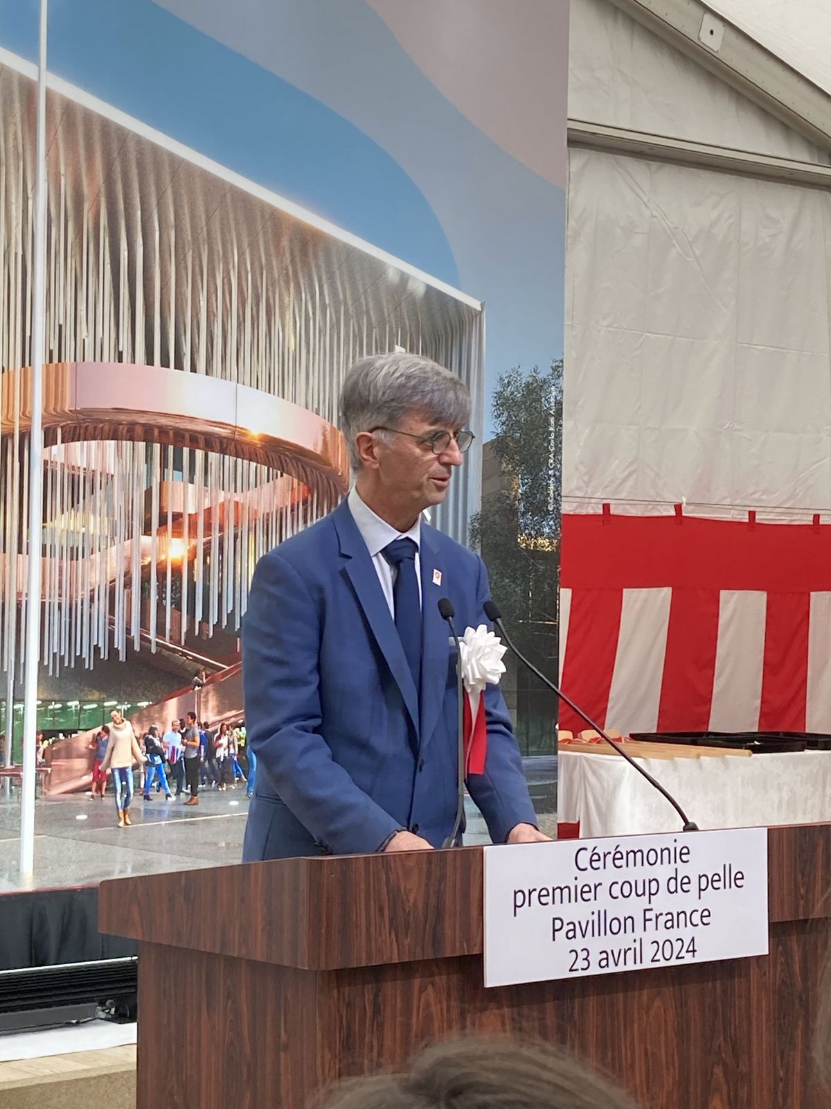 ジャック・メール氏（コフレックス社長兼フランス館総監督）