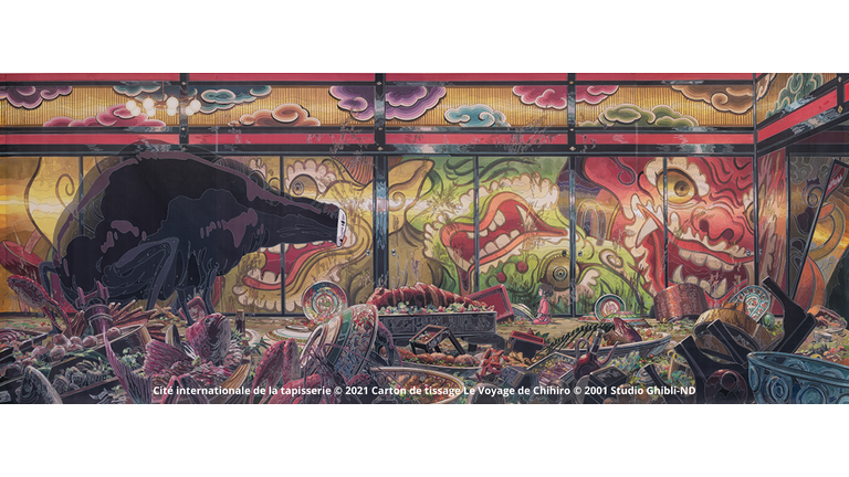 L'imaginaire de Hayao Miyazaki en tapisserie d'Aubusson | Tombée de métier et dévoilement n°2