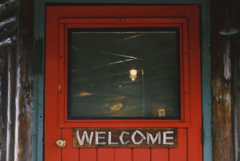 welcome door