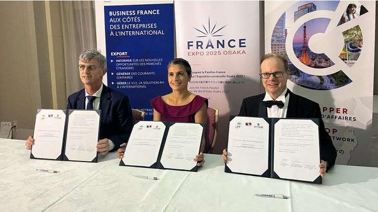 Cofrex, Business France and the French Chamber of Commerce and Industry in Japan (CCI France-Japan) sign a partnership agreement surrounding the France Pavilion for Expo Osaka 2025