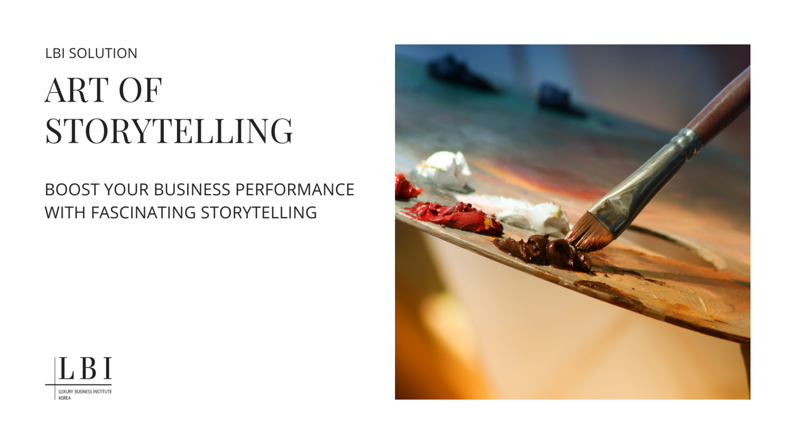 LBI 2021 New program : Art of Storytelling