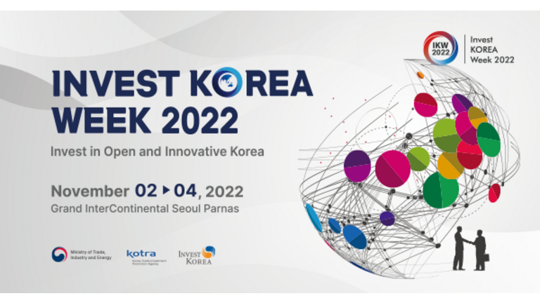 Invest Korea Week(IKW) 2022 will be held on November 2nd to 4th in Seoul