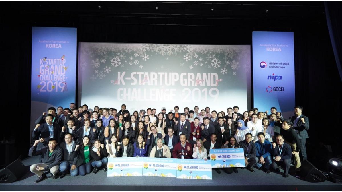 Evénement de présentation de K-Startup Grand Challenge 2019. (Photo d'archives Yonhap)