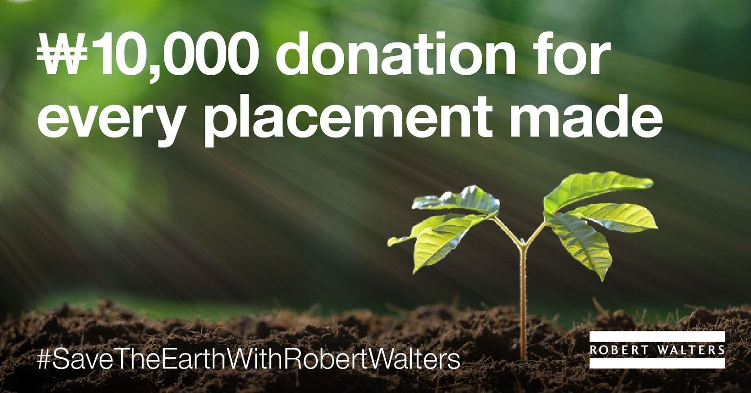 Robert Walters Korea Pledges 10,000-won Donation for Every Placement Made to Support Local Sustainability