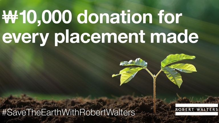 Robert Walters Korea Pledges 10,000-won Donation for Every Placement Made to Support Local Sustainability