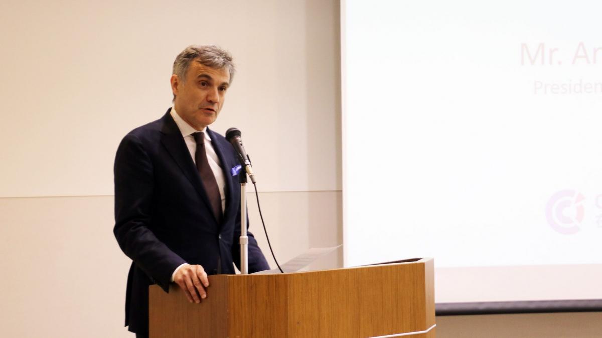 在日フランス商工会議所のアルメル・カイエール会頭