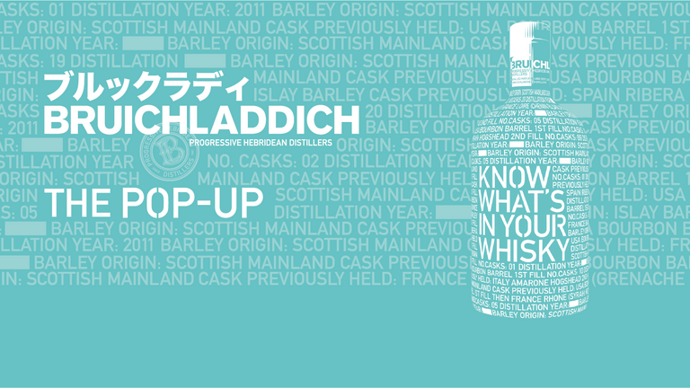 Bruichladdich Distillery is setting up a whisky pop-up at Roppongi Hills