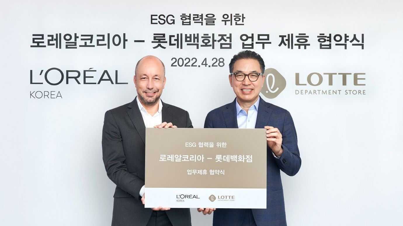 [Translate to Coréen:] L'Oréal Korea and Lotte partner to work on sustainability and ESG