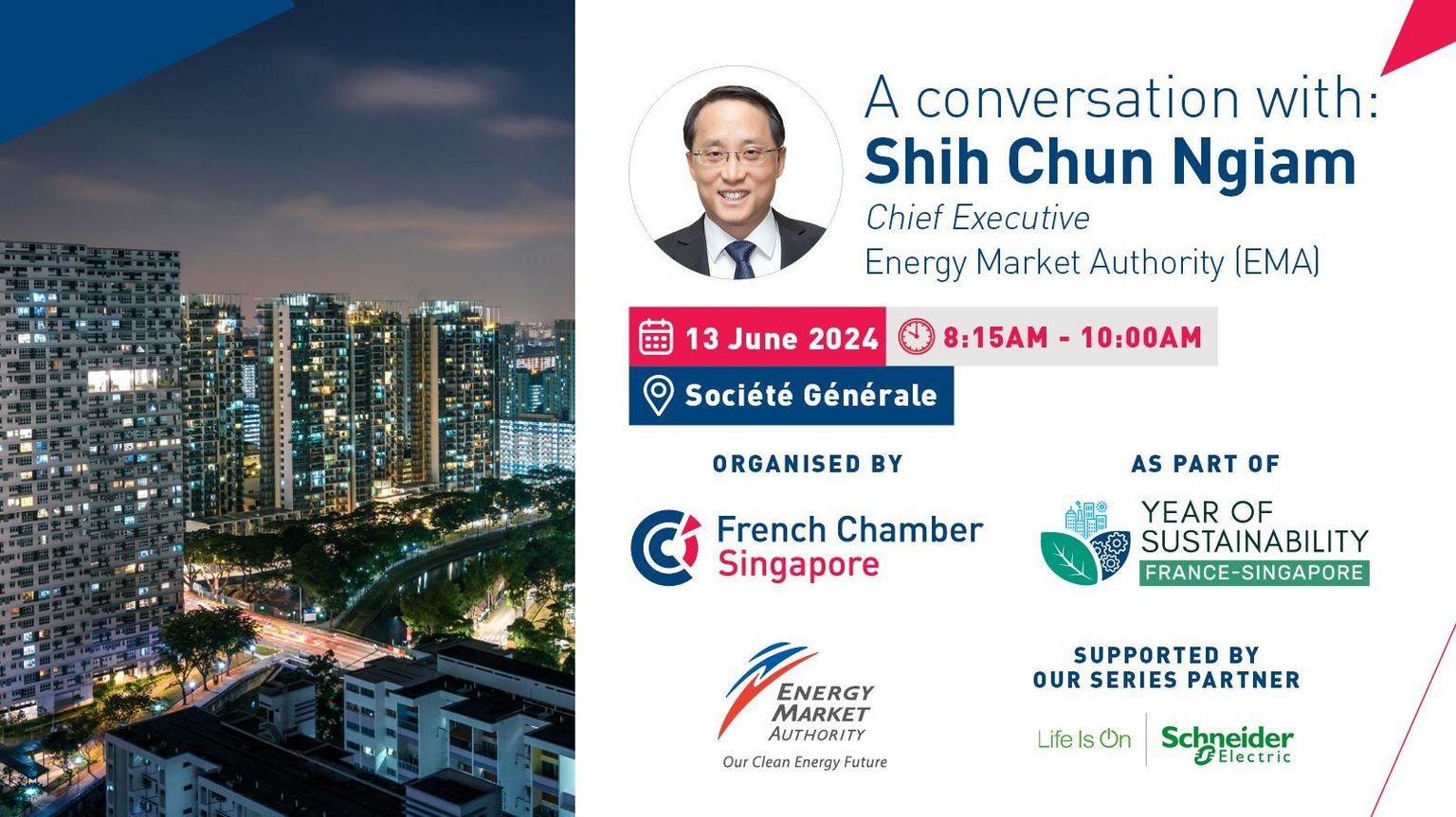 A conversation with Mr. Shih Chun Ngiam, Chief Executive of Energy Market  Authority (EMA) | French Chamber of Commerce in Singapore