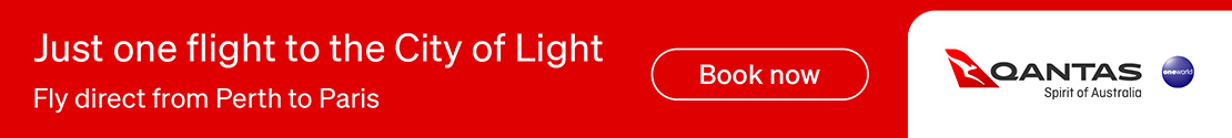 Qantas Paris Perth Banner