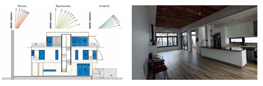 Plano general de la casa con medición de iluminación natural / Foto: Planta baja