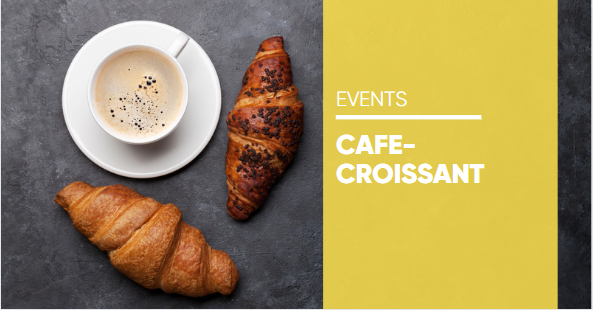 Café croissant banner