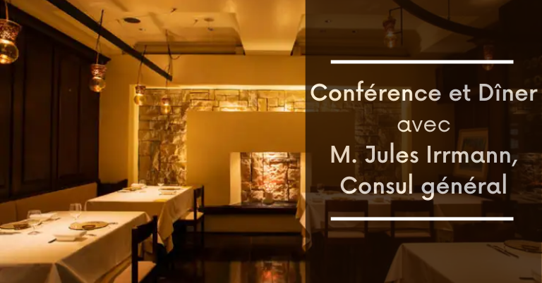 Conférence et dîner avec M. Jules Irrmann