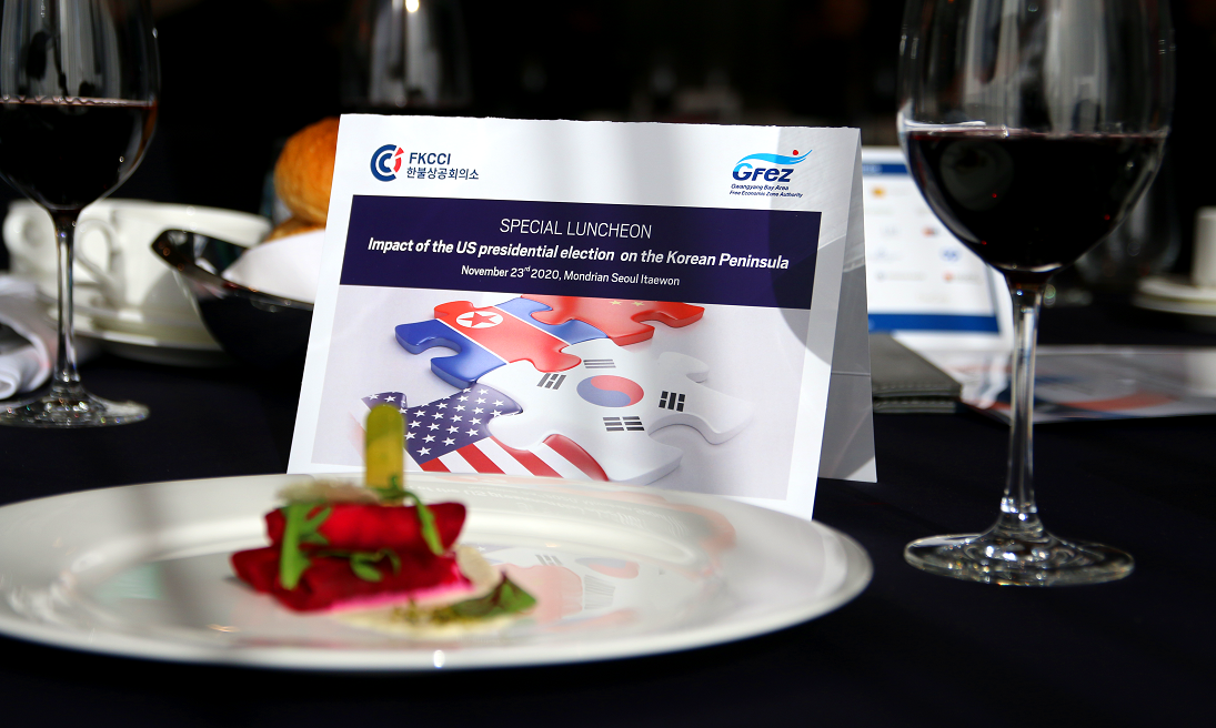 On Nov 23 FKCCI held a special luncheon on the impact of the USA presidential election on the Korean peninsula and its regional geopolitical landscape