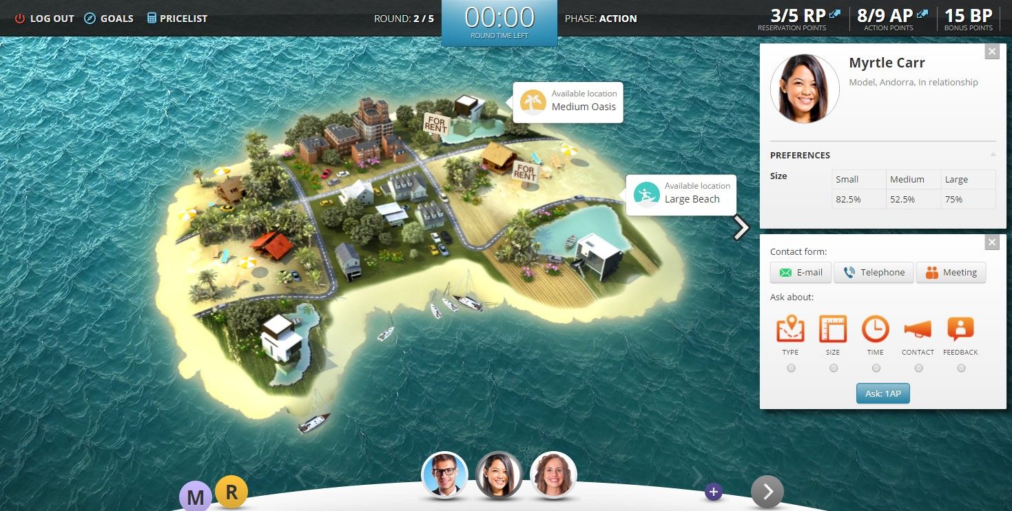 CompetenceGame screen