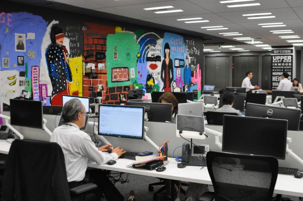 Visite guidée des bureaux CBRE