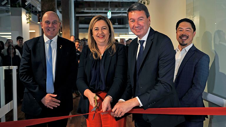 Egis team cuts the ribbon of offices in Brisbane
