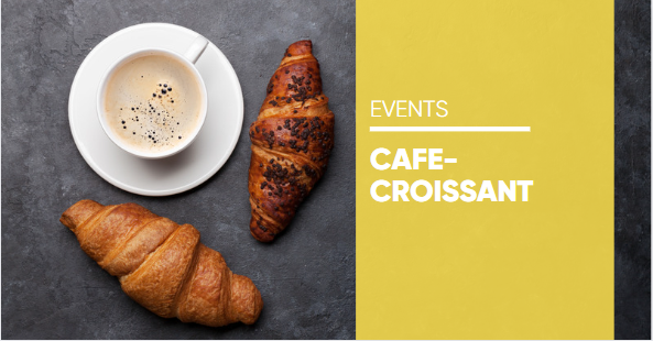 Banner café croissant 